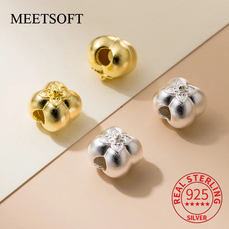 

Браслет из серебра 925 пробы с разделенными бусинами, 10 мм