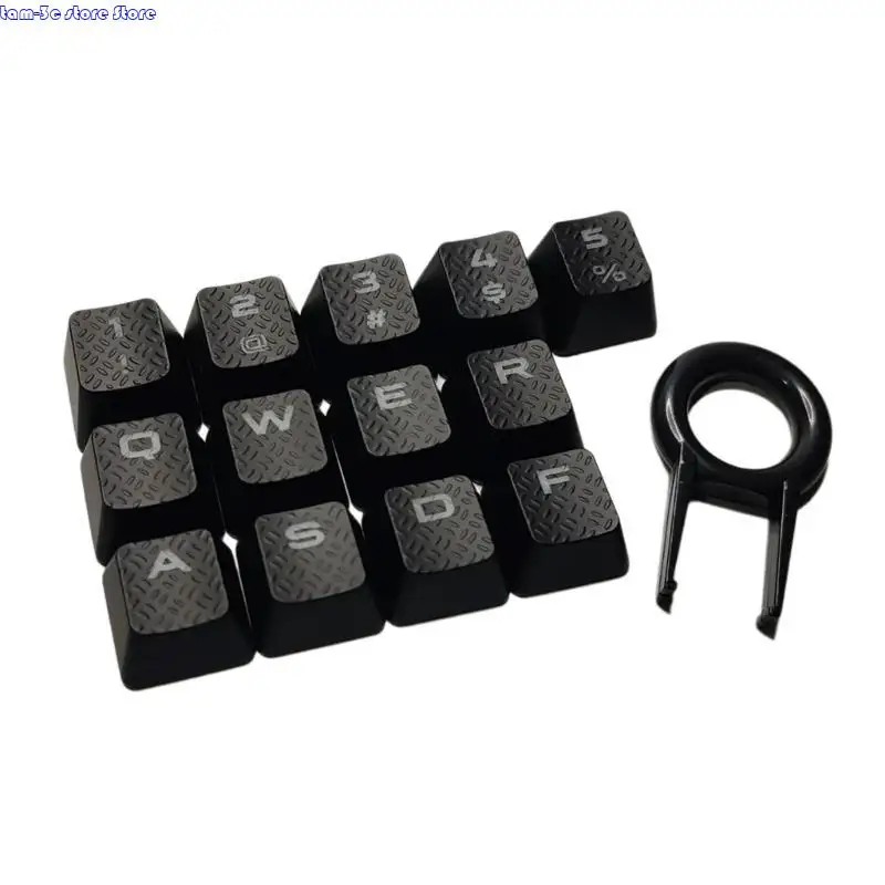 

D0UA 13 Key Keycaps Set with Anti Slip Texture and Backlights for K70 RGBK70 K95 K90