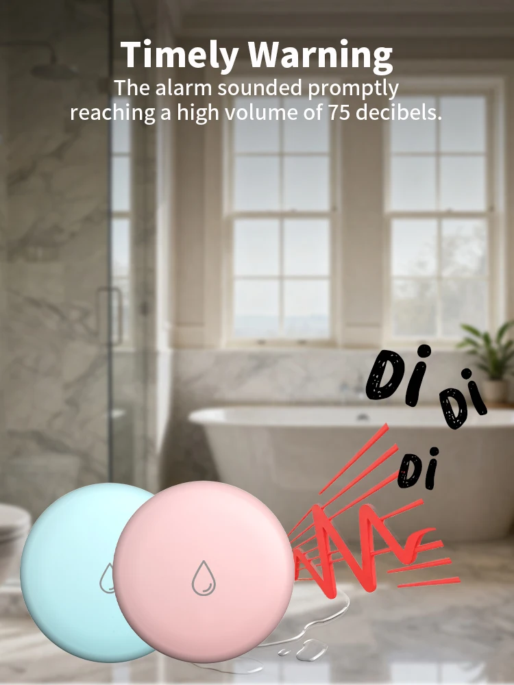 Water Leak Detector Professional IP65 Waterproof Protection Tuya Zigbee Smart Life Flood Leakage Sensor App Remote Metal Probe