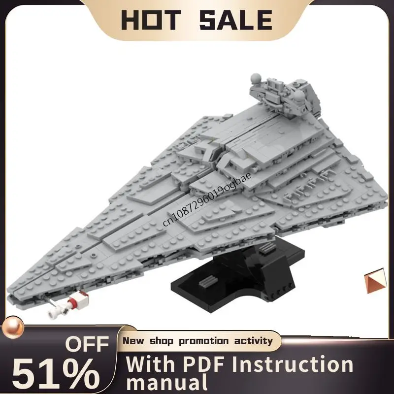 

New 1211Pcs Famous Star Battle Movie Moc Midi-Scale Star-Destroyer Model Diy Creative Ideas Kid Toy Birthday Gift Building Block