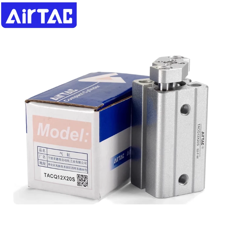 AIRTAC TACQ Series Compact Guide Rod Cylinder Double Acting Non-rotating Air Pneumatic Cylinder for Automation Equipment Piston