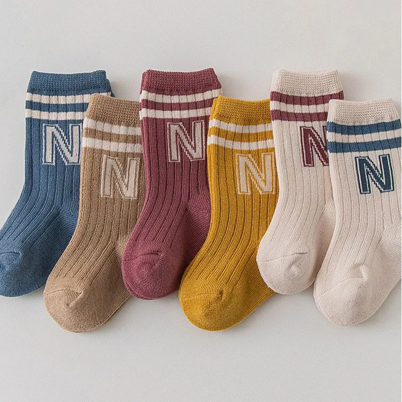3 Pairs/Lot MILANCEL New Autumn Baby In Tube Socks 0-5T Cute 
