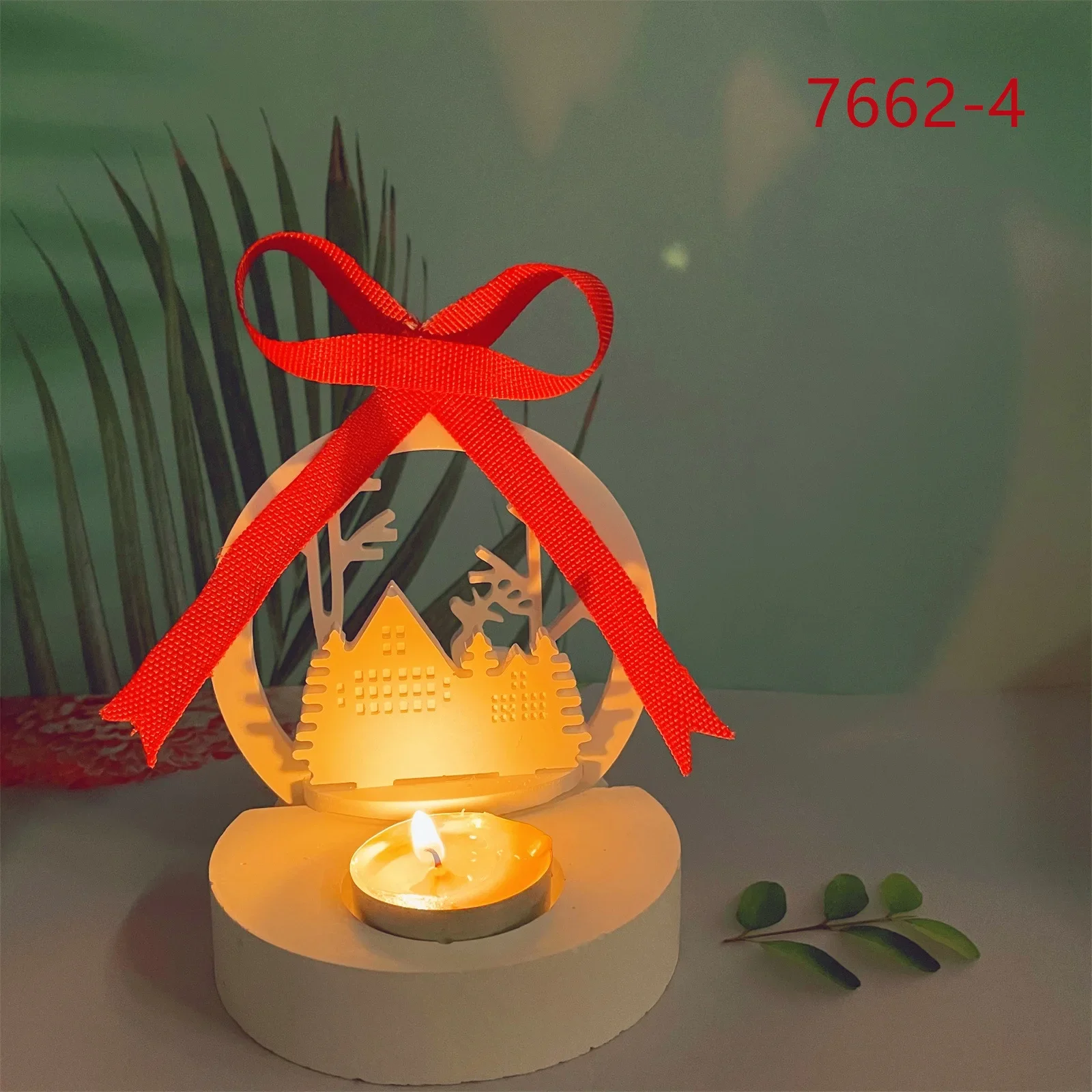 Christmas Ornament Silicone Molds Circle Christmas Tree Pendant Plaster Mold Candle Holder Hanging Wall Decoration Plaster Mold