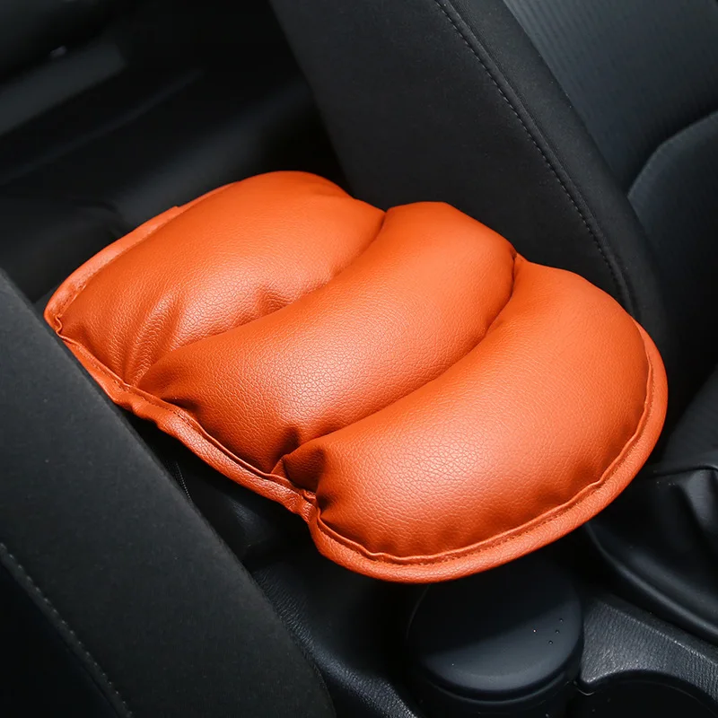 Leather Car Armrest Pad Covers Universal Center Console Auto Seat Armrests Box Pads Black Armrest Storage Protection Cushion A02