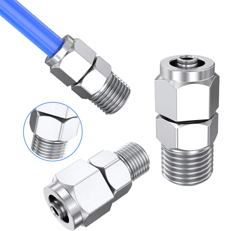 

Pneumatic Fittings Air Fitting pc 4-M5 4 6 8 10 12 14 16mm BSP Quick Connector Thread 1/8 3/8 1/2" 1/4" For hose Tube Connectors