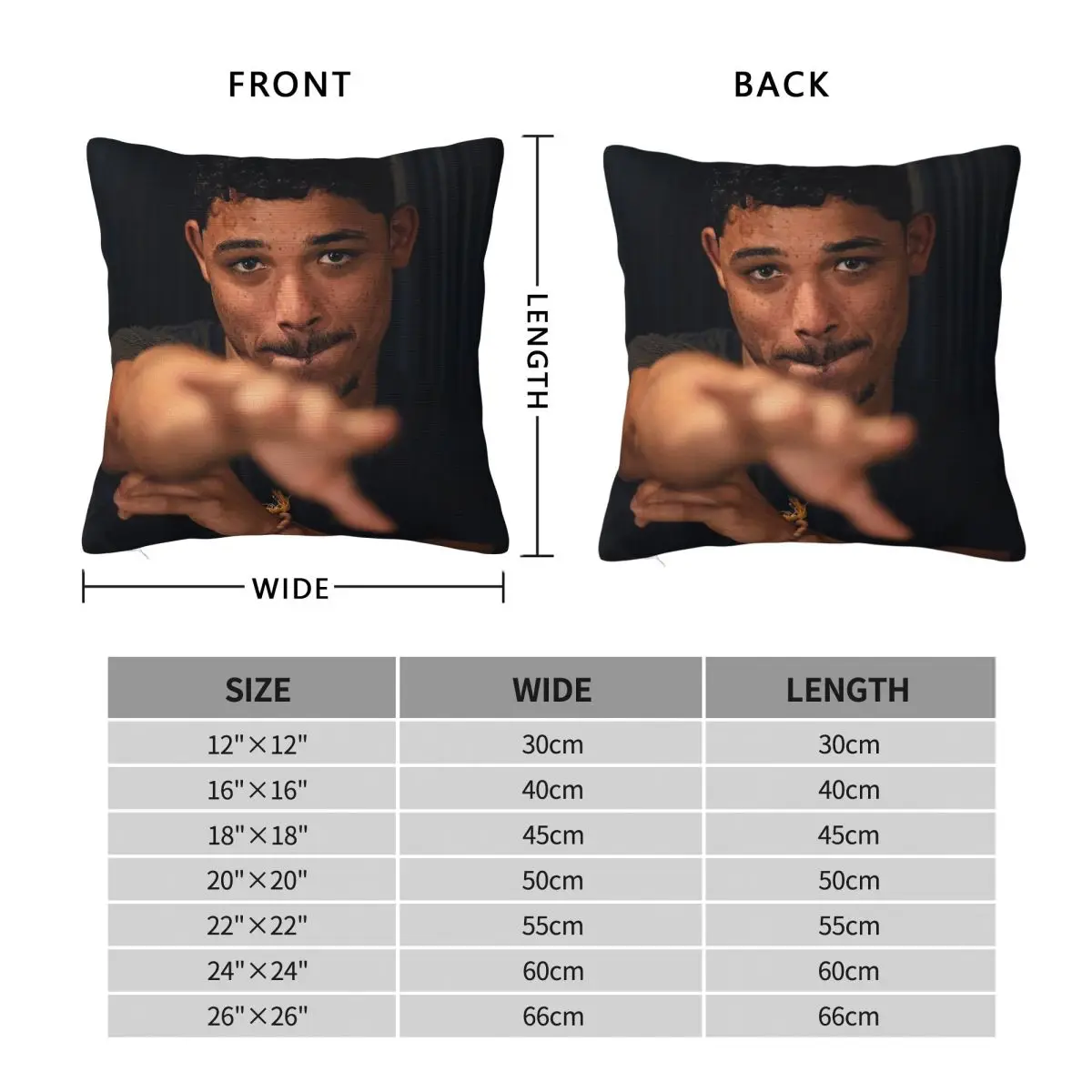 Anthony Ramos Singer Pillowcase Polyester Linen Velvet Pattern Zip Decor Throw Pillow Case Sofa Cushion Cover 18