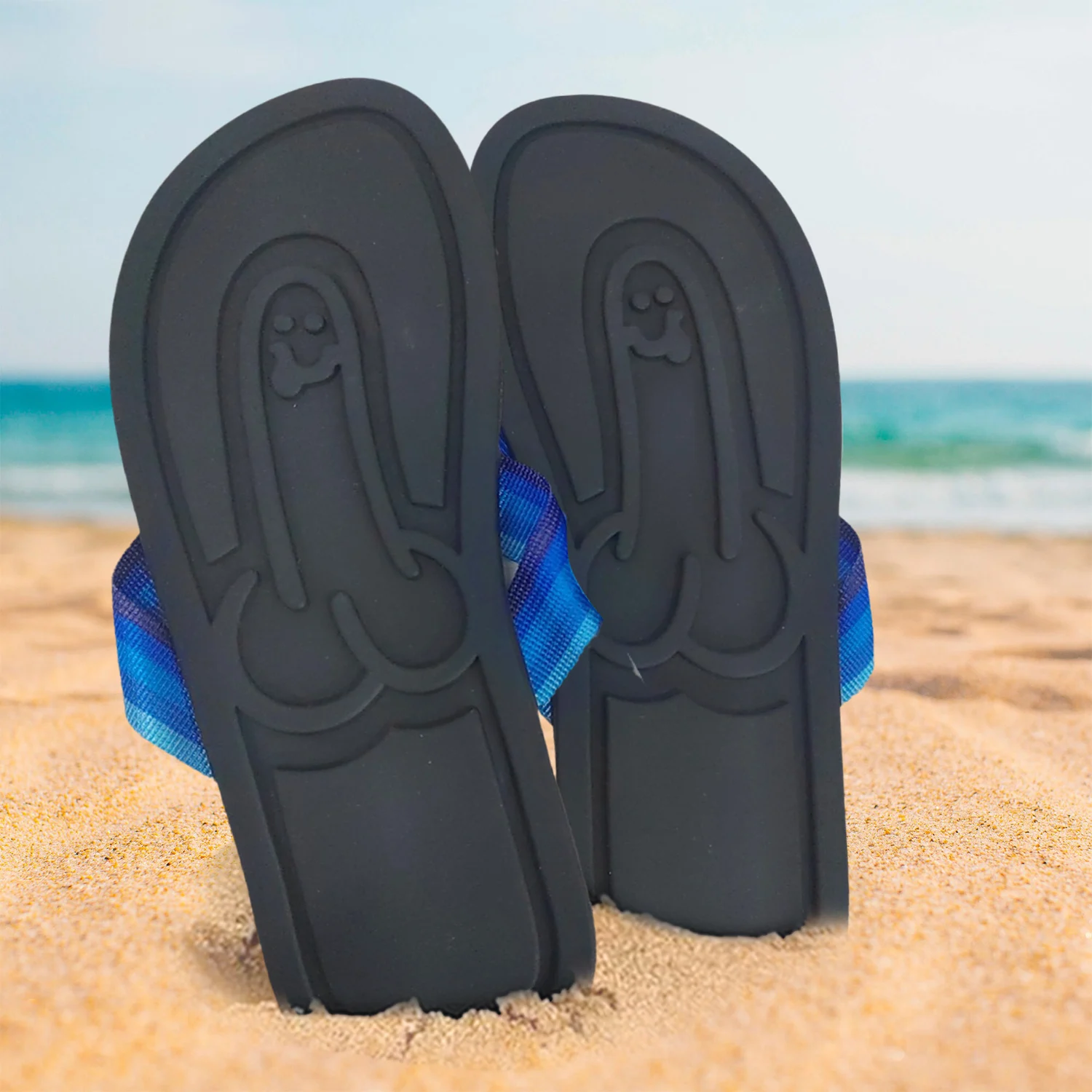 Funny Hidden Penis Flip Flops, Parody Creative Funny Slippers, Summer Beach Comfort Non Slip Sandal, Quick-Dry Men\'s Sandals