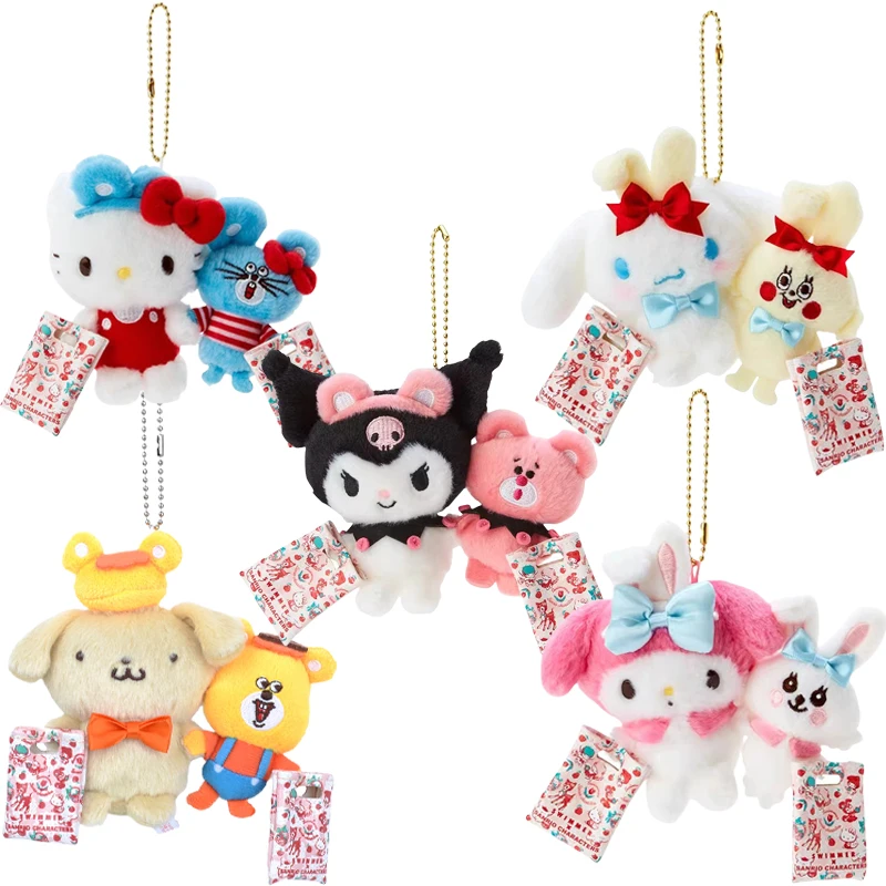 Sanrios Cinnamoroll My Melody Kuromi HelloKittys Pochacco Plushie Doll Anime Cartoon Cute Plush Toys Pendant Keychain Gift 12cm