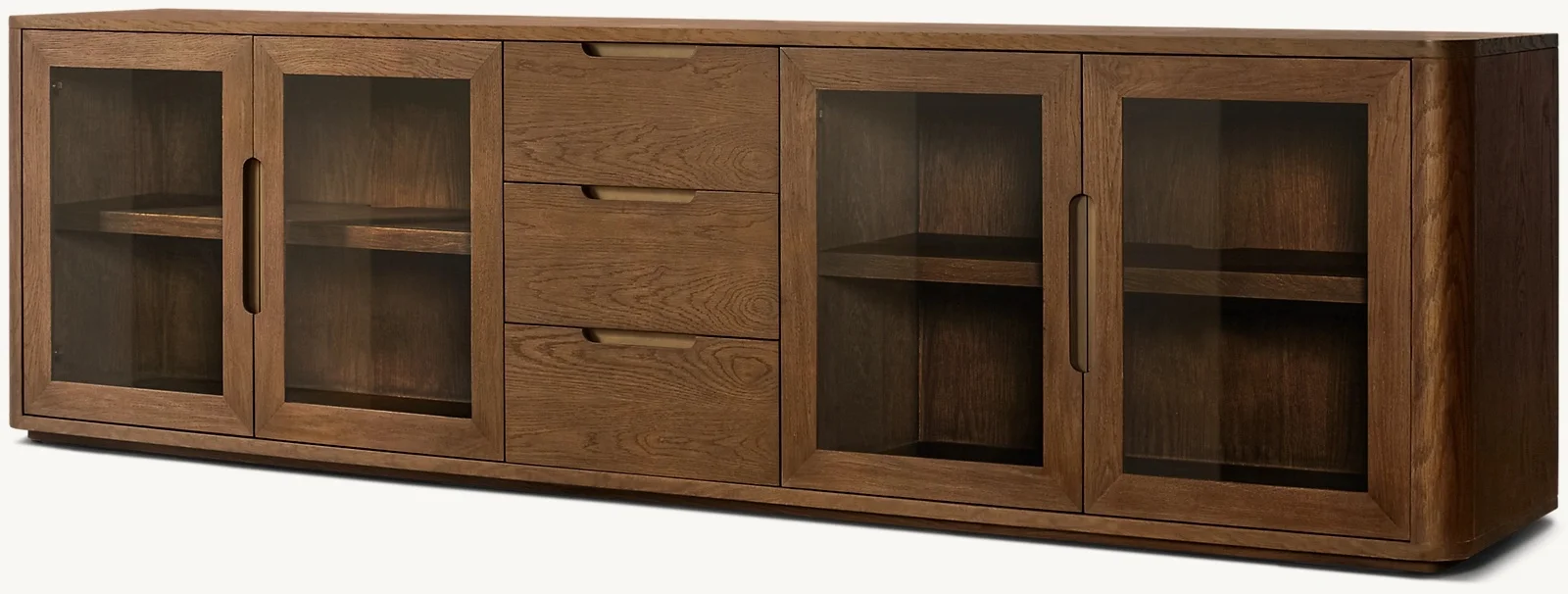 # 5# American Vintage Sideboard; Living Room French Wall High-edge Liquor Cabinet; Simple Solid Wood Integrated Kitchen Bookshel