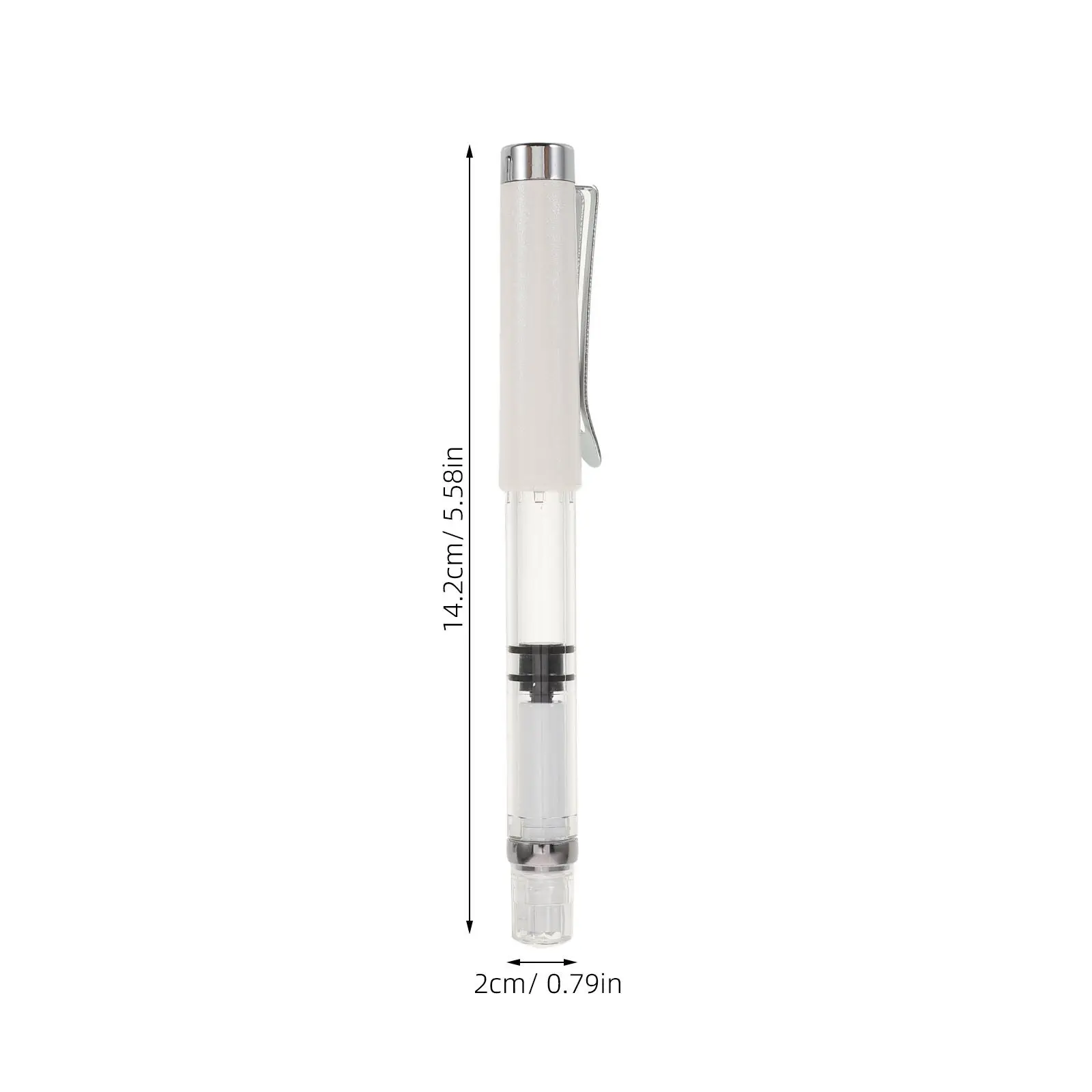 2Pcs Piston Fill Calligraphy Brush Pen Fountain Style Refillable Ink Brush Pen for Artistic Drawing Illustration Handwriting