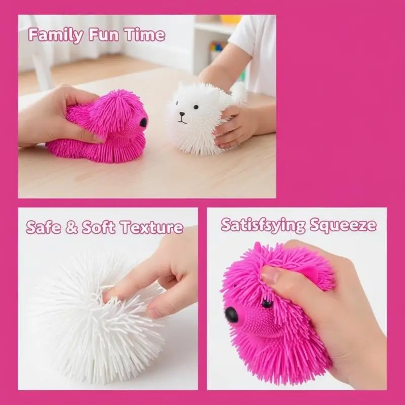 Funny Anxiety Aid Sensory Cute Dog Stress Relief NonToxic Durable PVC Rabbit Decompression Children's Prank Toy Large Size
