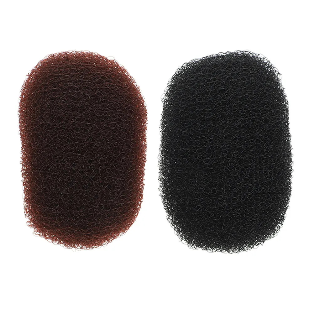 2Pcs Breathable Height-Boosting Hair Base Inserts for Voluminous Crown Lift Puff Cushion Clips Styling Tool for Weddings Parties
