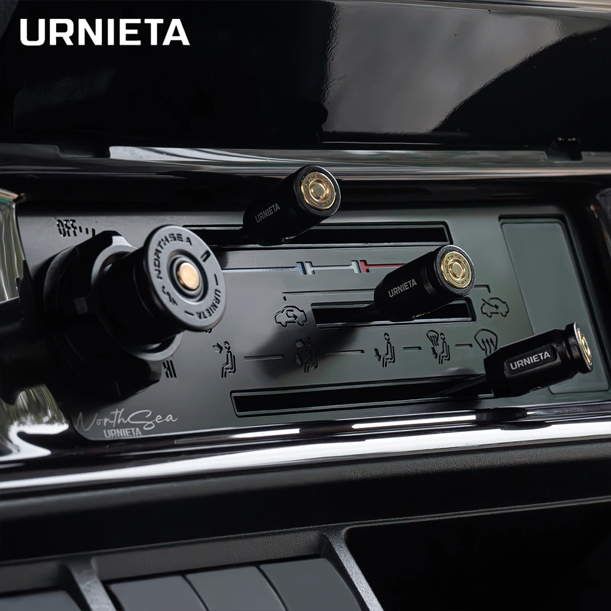 URNIETA AC Control Panel Knob Trim Interior Upgrade Parts for Toyota LC7 Series
