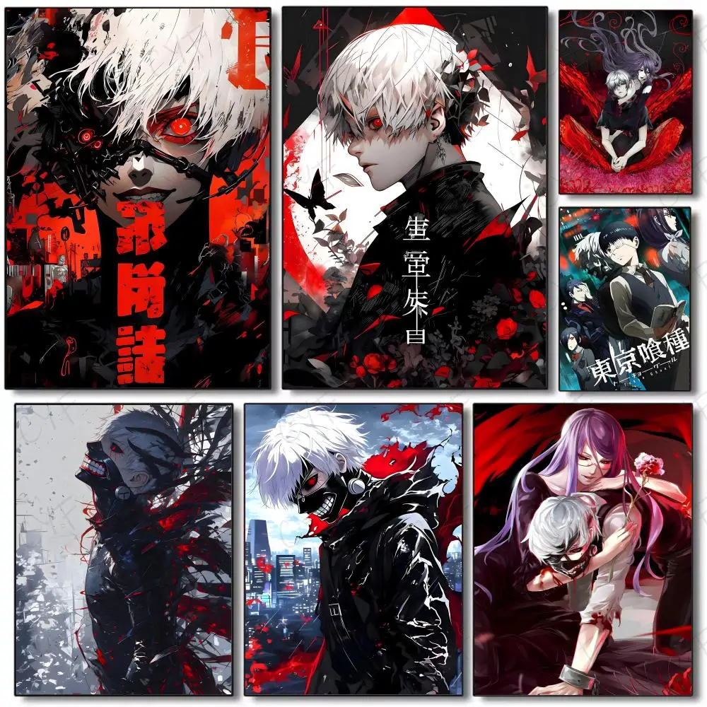 1PC Anime T-Tokyo G-Ghoul Dark Poster Poster Painting Wall Art Mural for Living Room Home Decor and Gifts