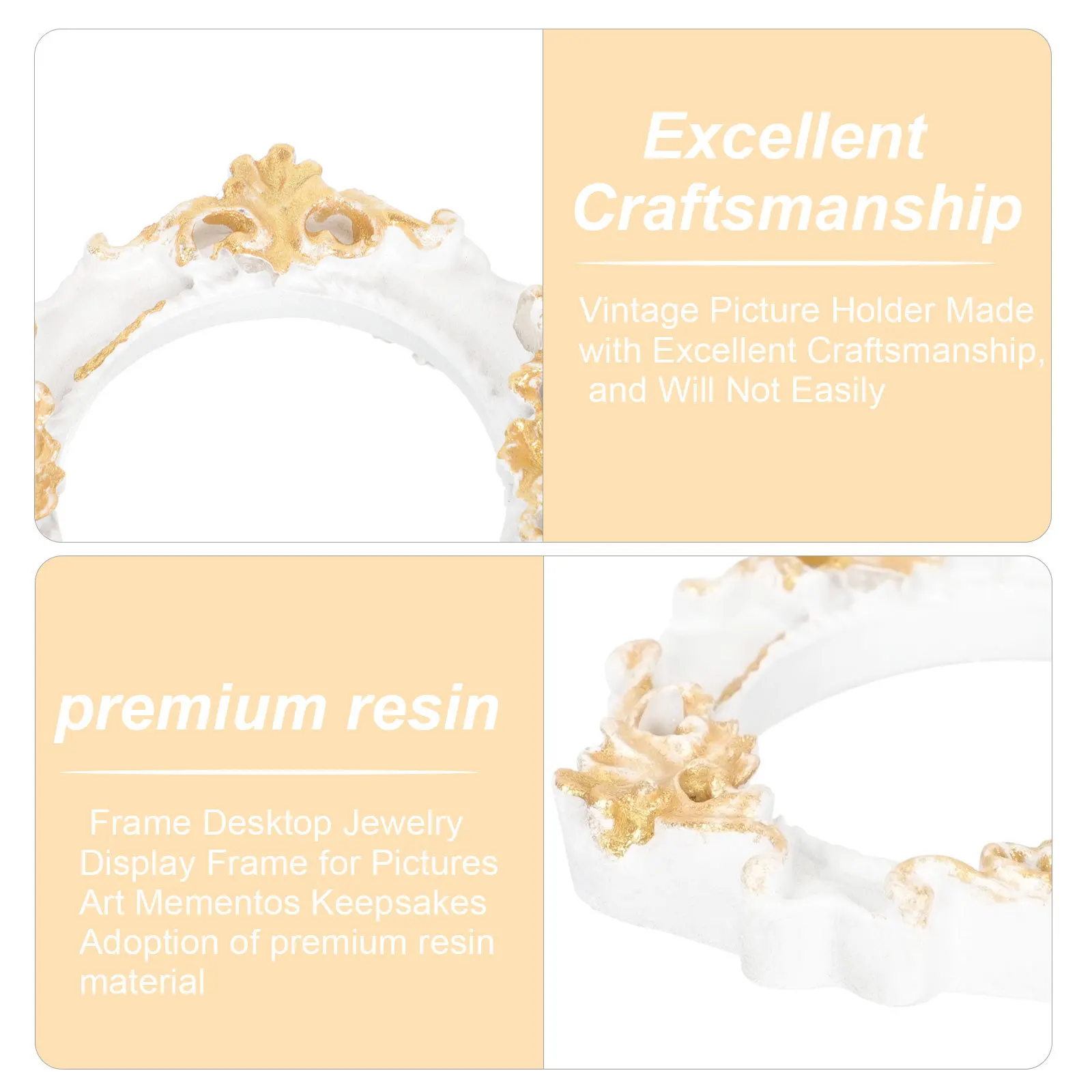 

6Pcs Miniature Vintage Resin Picture Frame Small Retro Photo Holder for Mini Houses DIY Crafts Decoration Small Photo Frame