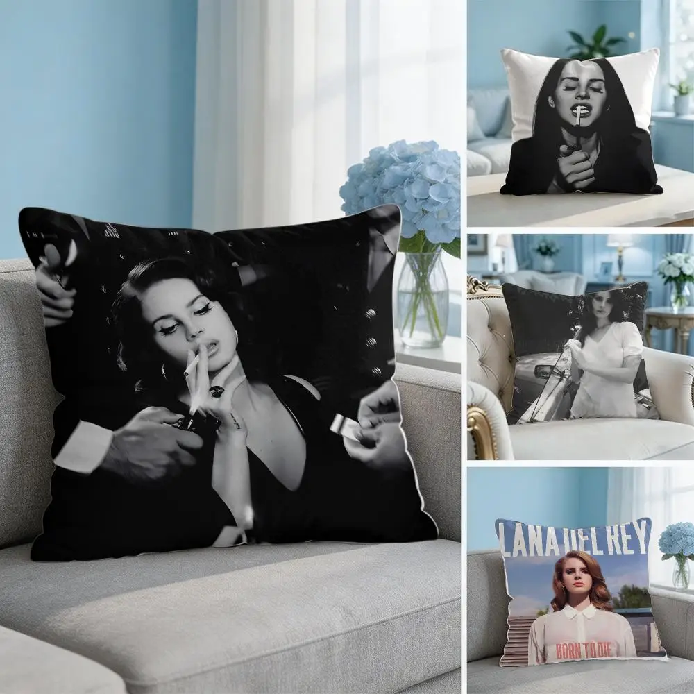 L-Lana D-Del Rey Born To Die Cushion Cover Soft Short Plush Throw Pillow Cover Hidden Zipper Cutecore Sofa Bedroom Home Decor