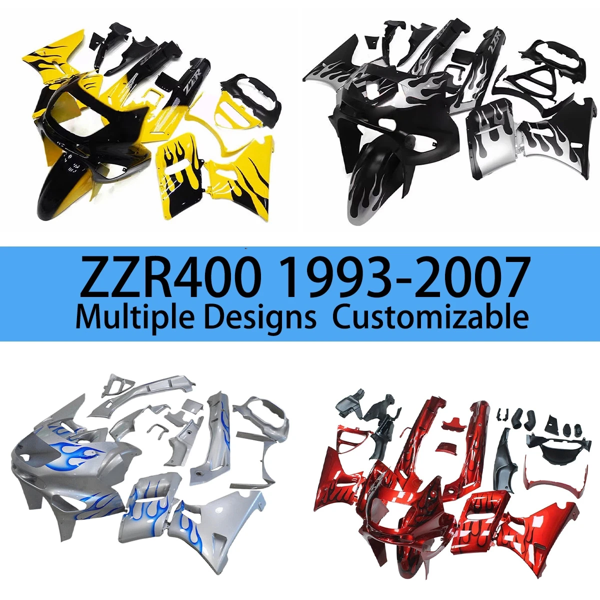 Fairing Kit ZZR400 1993-2007 Motorcycle Customized Fairings for KAWASAKI ZZR 400 93 94 95 96 97 98 99 00 01 02 03 04 05 06 07