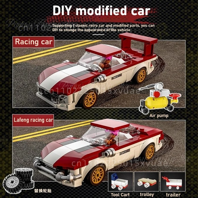 Car Modification Factory Building Blocks American Street Racing Series Architectural Models Street View Collection Holiday Gifts