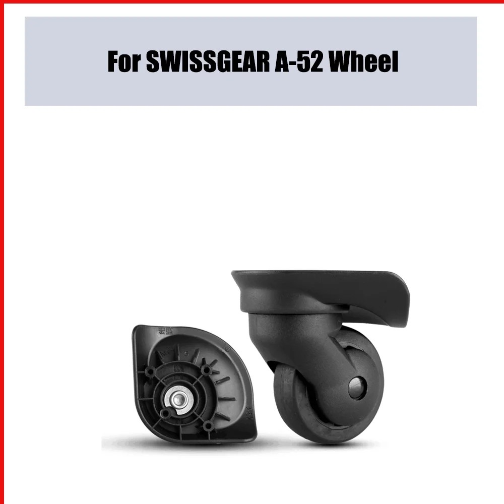 For SWISSGEAR A-52 Trolley Case Wheel Pulley Sliding Casters Universal Wheel Luggage Wheel Silent SmoothWear-resistant Black