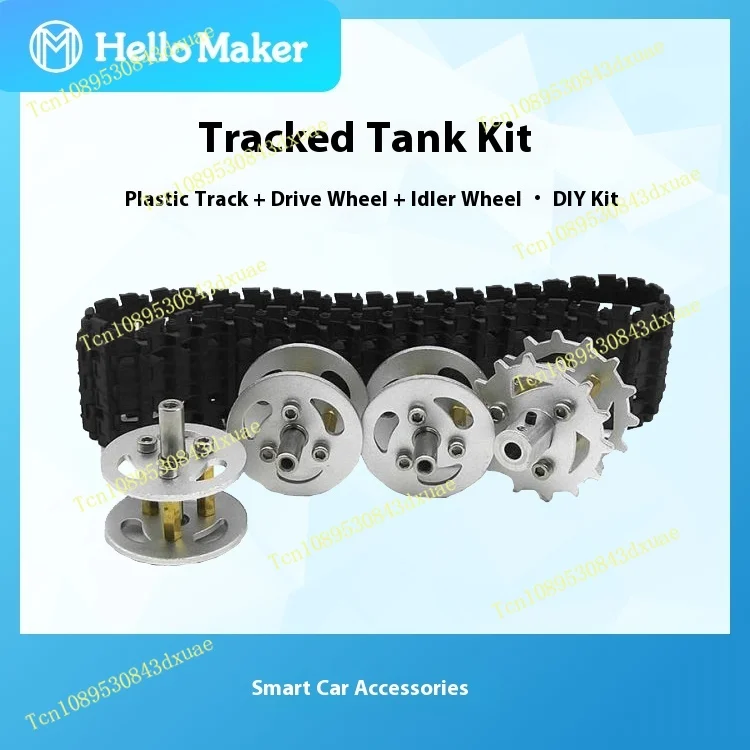 Intelligent Cart Accessories, Plastic Tracks Tank Car DIY Kit, Metal Load Bearing Drive Wheel Parts,6MM Inner Diameter Coupling