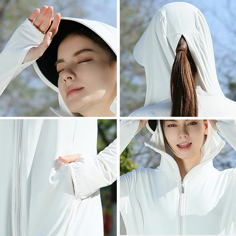 Long sunblock clothes outdoor women new anti-ultraviolet ice original yarn bicycle sun-protective ice silk breathable coat summe