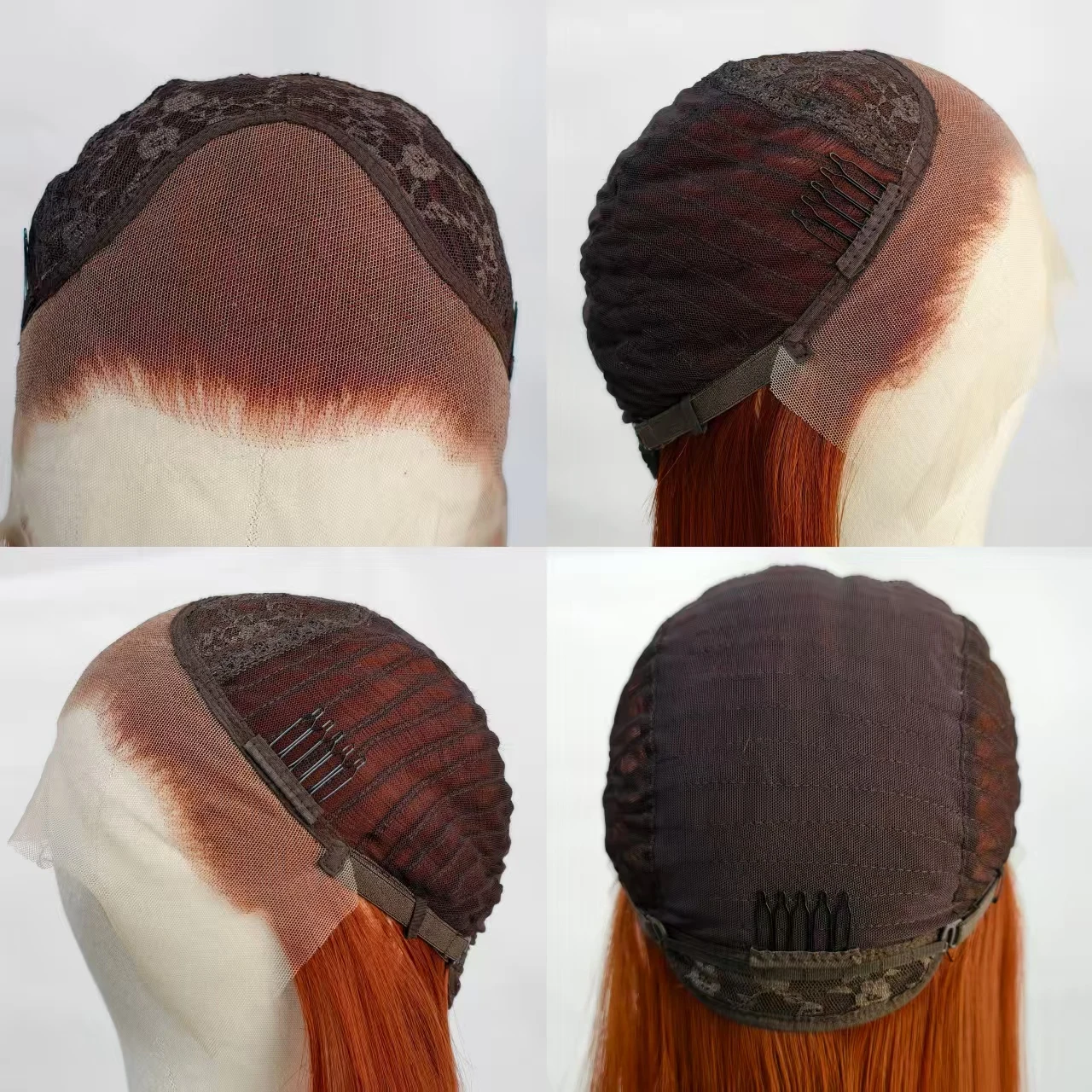 Auburn Brown Lace Front Wig Copper Red Synthetic Lace Front Wig Pre Plucked Wear and Go Glueless Wigs for Women image 6