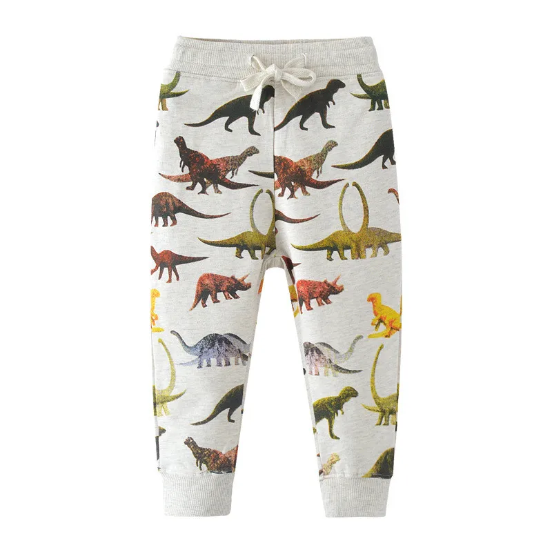 

Jumping Meters 2-7T Baby Trousers Dinosaurs Boys Sweatpants Children's Clothing Full Length Drawstring Animals Print