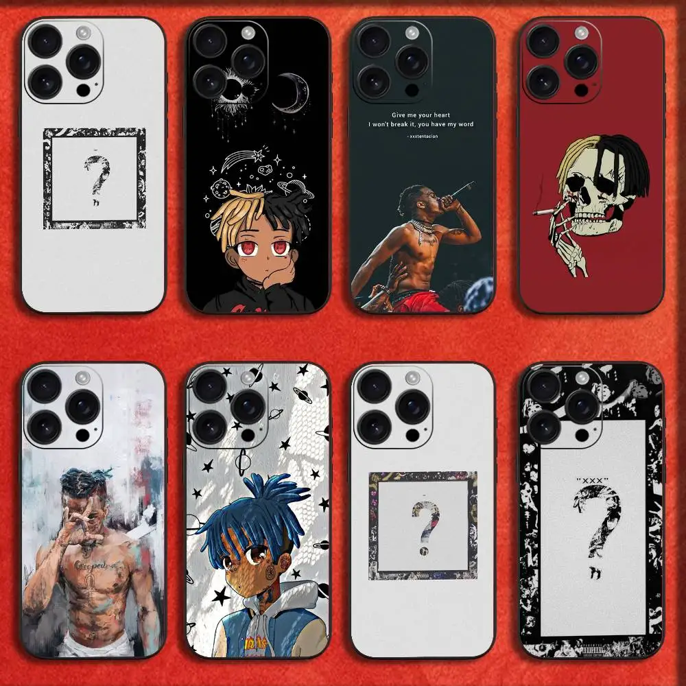 

Phone Case For iPhone 16,15,14,13,12,11,Pro,XS,Max,XR,Plus,E,Mini Black Rapper Singer X-XXXTENTACION Shockproof Cover