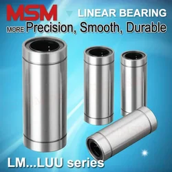 4pcs MSM Long Type Linear Bearings LM5LUU LM6LUU LM8LUU LM10LUU LM12LUU LM16LUU LM20LUU LM25LUU LM30LUU Tandem Ball Bush mm