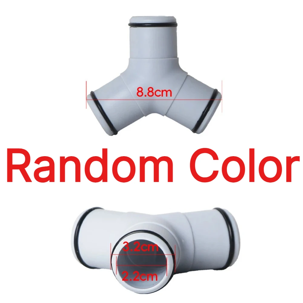 1PC Pool Hose Adapter 32mm Color Random Three Way Connector For Intex Pools Equipment Hose Connection Flow Management Connector