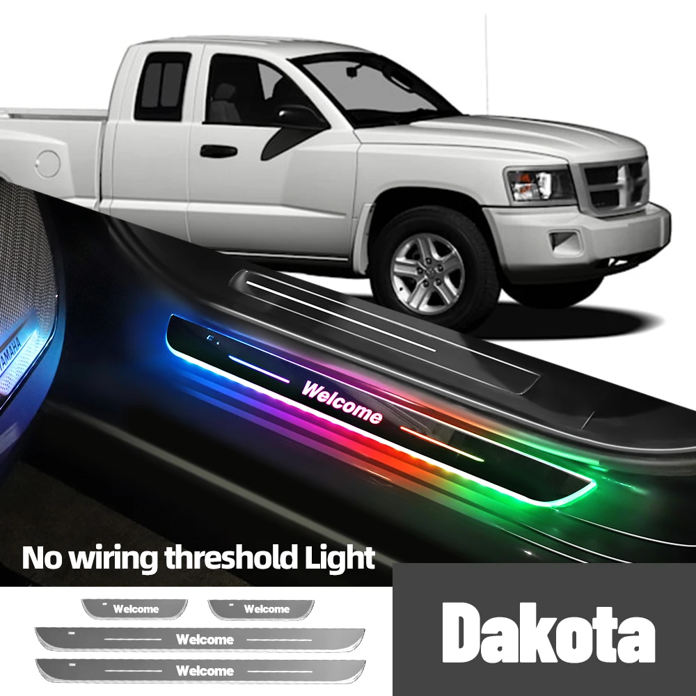 

For Dodge Dakota 1997-2010 2004 2006 2007 2008 Car Door Sill Light Customized Logo LED Welcome Threshold Pedal Lamp Accessories