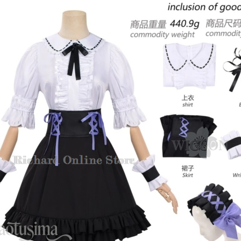 

Richard Online Store Anime Star Detecticeee Precure! Cosplay Moria Ruruka New Outfit Sweet Lolita Lace White Black Goth Dress Ji