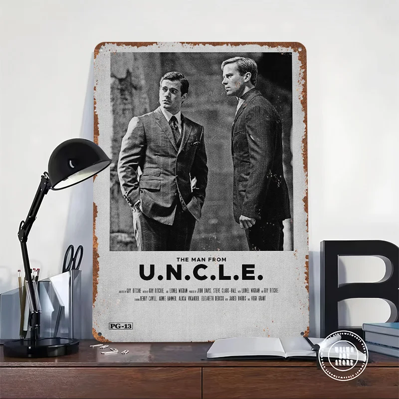 THE MAN FROM UNCLE Metal Poster Custom Wall Art Retro Vintage Tinplate Signs for Man Cave Home Decor Decoration Bedroom Interior