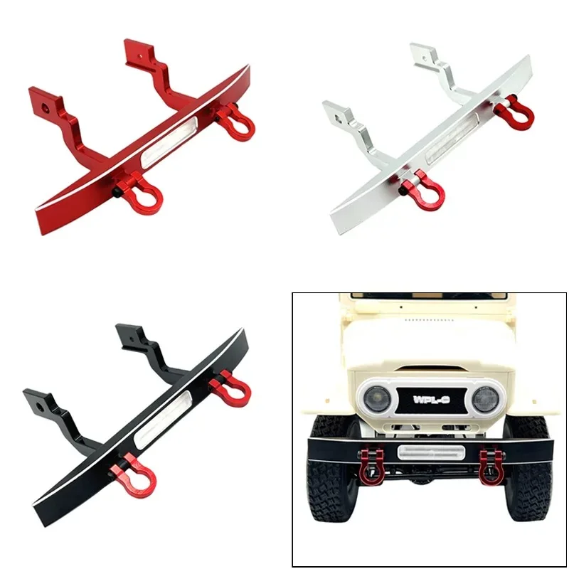 

Metal Front Bumper With Tow Hook For WPL C44 C34 FJ45 RC Car Upgrade Parts
