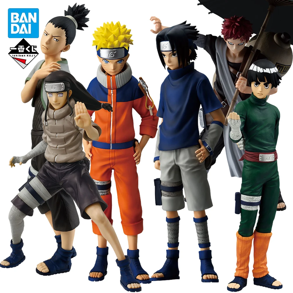 

Оригинальный BANDAI Ichiban Kuji Uzumaki Naruto Uchiha Sasuke Shikamaru Nara Gaara NARUTO Anime Figre ПВХ Коллекционная модель подарки