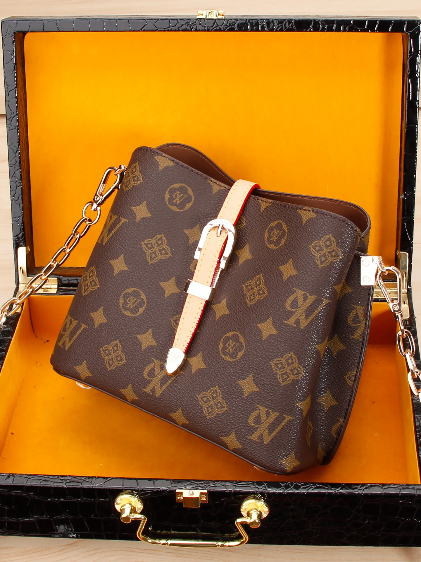 faionable-soft-leather-buet-bag-women's-single-oulder-bag-double-sided-old-flower-casual-trendy-small-crossbody-bag