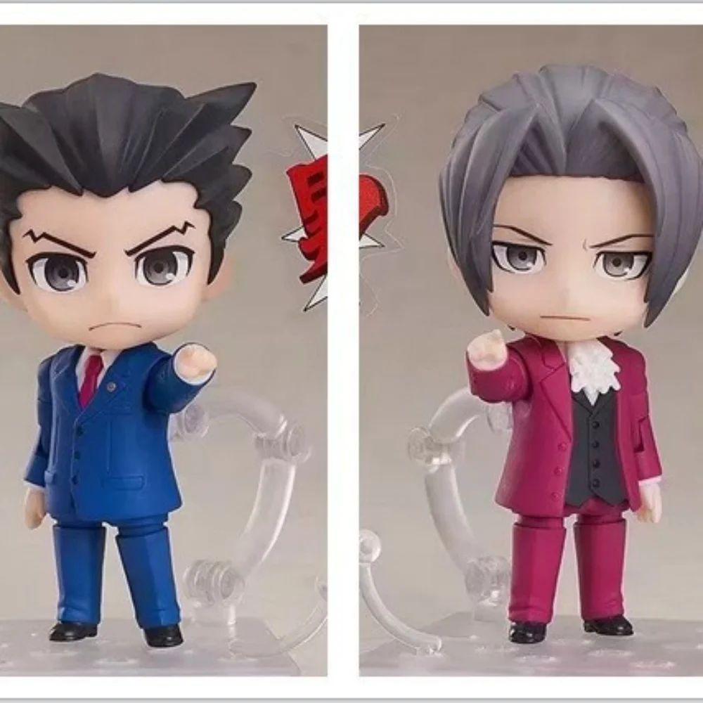 

Game Character Ace Attorney Figurine, Q-Version Phoenix Wright And Miles Edgeworth Figurine Model Desktop Ornament Gift