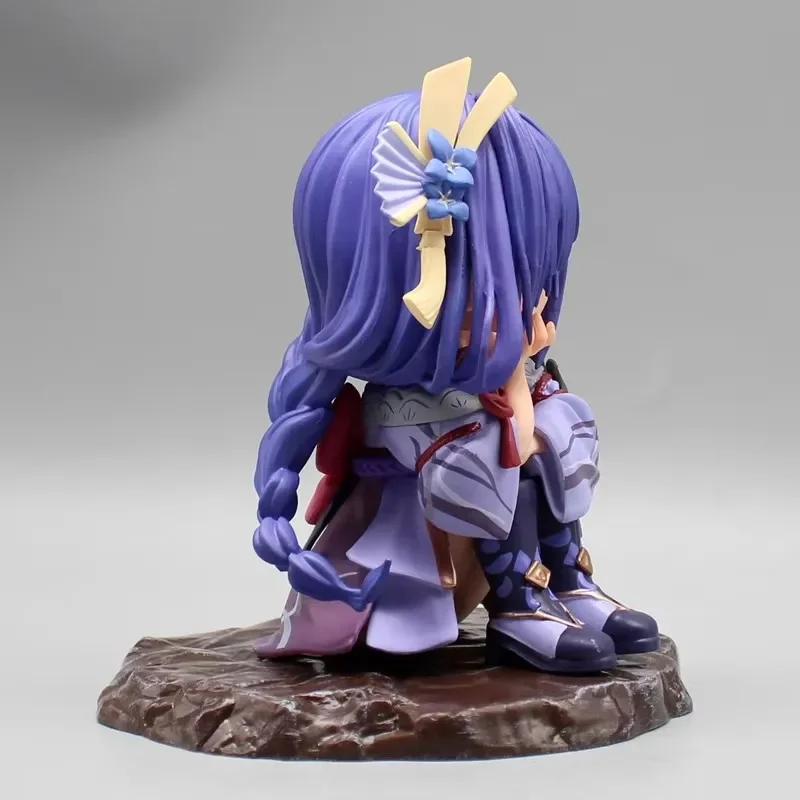 Anime lindo Genshin figura de impacto Yoimiya Raiden Shogun Naganohara Yoimiya Yae Miko 15cm figuras de acción de Pvc versión Q modelo Juguetes