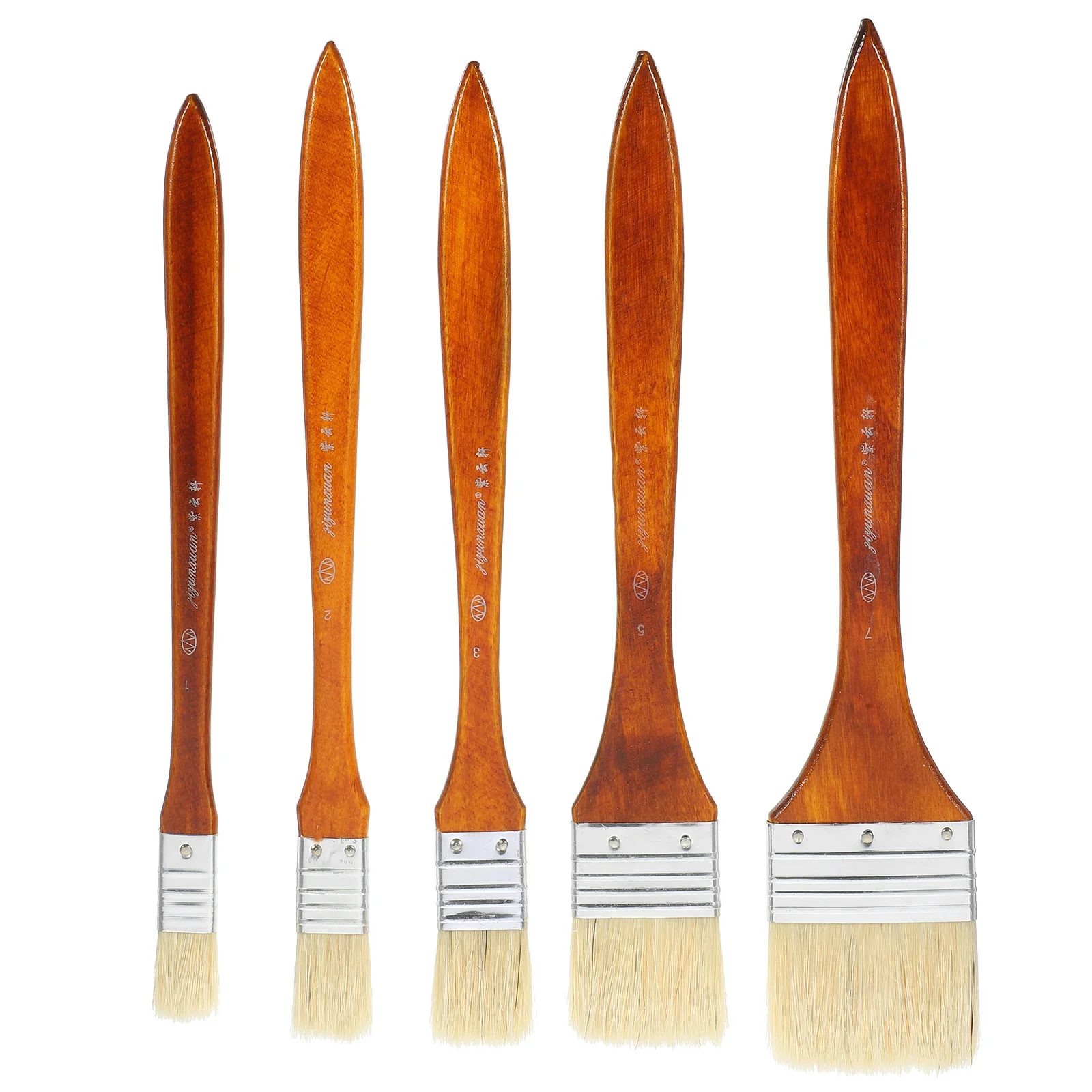 

5Pcs Oil Painting Brush Wood Handle Practical Painting Tool for Art Students Artists Crafts Simple Paint Brush for Art
