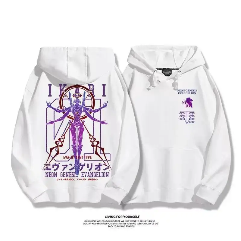 Japan Harajuku Anime Hoodie Women Men Tops Printed Hooded Sweatshirt O-Neck Unisex Fashion Graphic Sweatshirt Cartoon Pullovers