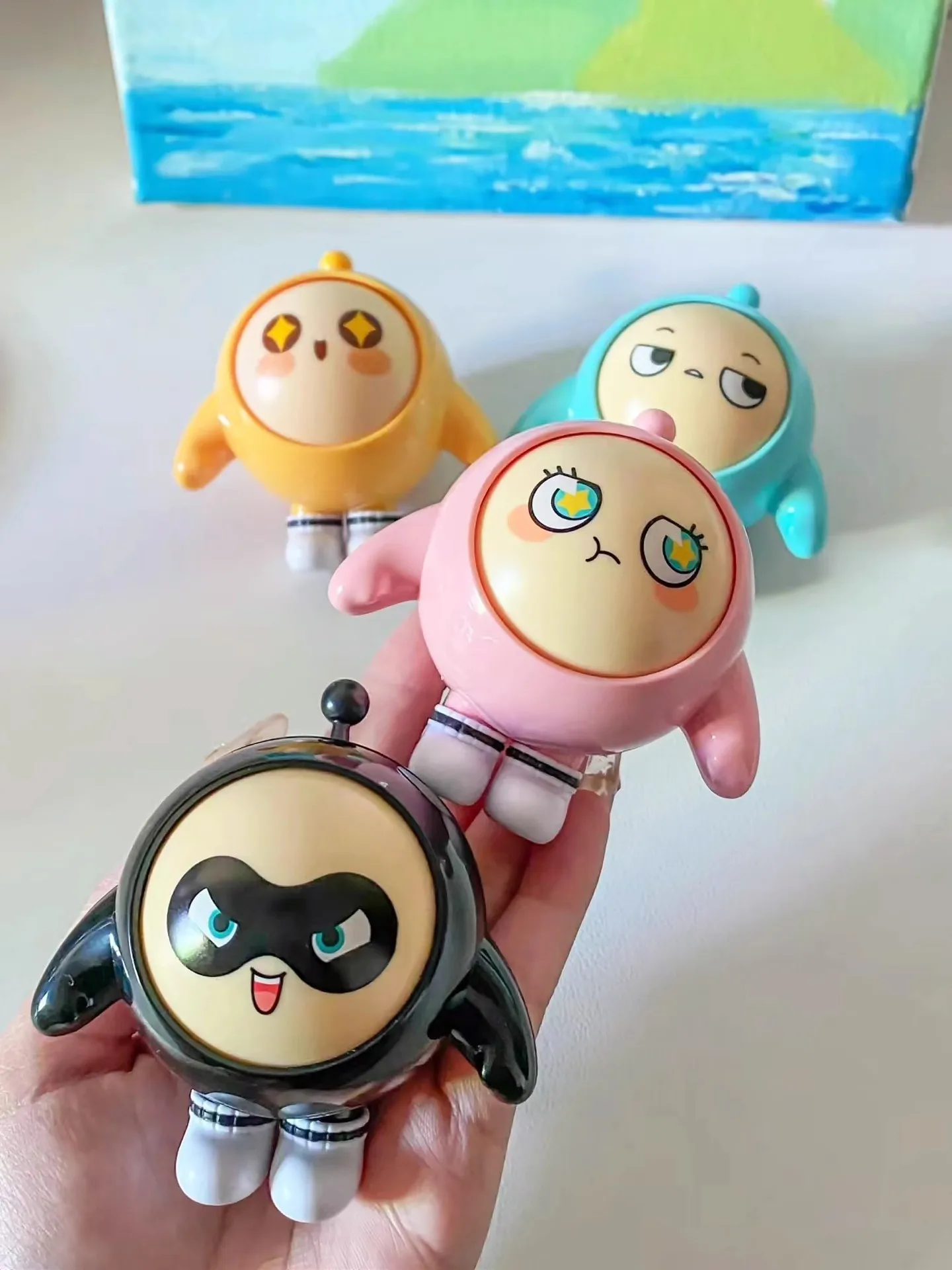 2024 Eggy Party Twisting Egg Black Blue Eggs Pink Yellow Sliding Face Changing Toy Happy Dolls Figure for Boy Girls Gifts Toys