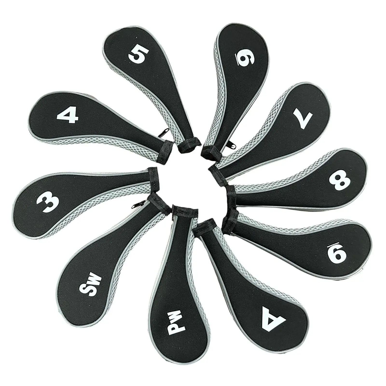 10x Golf Iron Headcover Set Golf Club Head Cover for Training Equipment