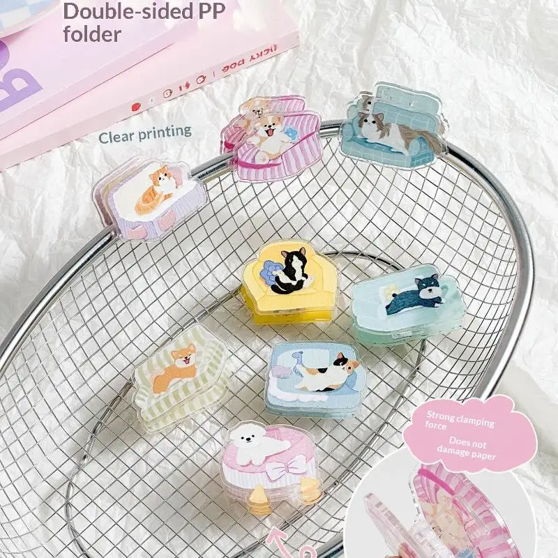 New New Cute Cats And Dogs Animal Cartoon Decorative Gift Sealing Clip Memo Clip PP Clip For Students Cute Little Items