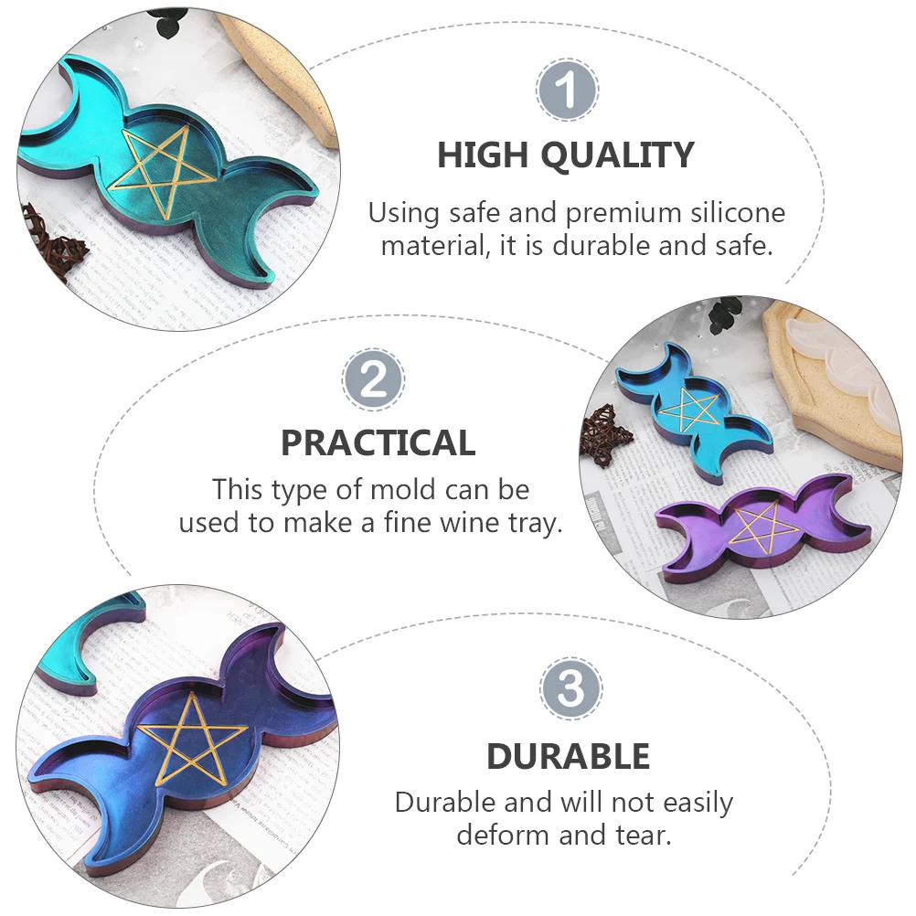 

1Pcs Space Theme Silicone Mold Moon for DIY Crafting Handmade Ornaments Adornment Mold DIY Crafts Set