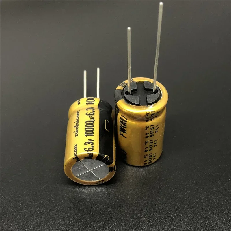 2pcs/10pcs 10000uF 6.3V NICHICON FW Series 16x25mm 6.3V10000uF Audio Aluminum Electrolytic Capacitor