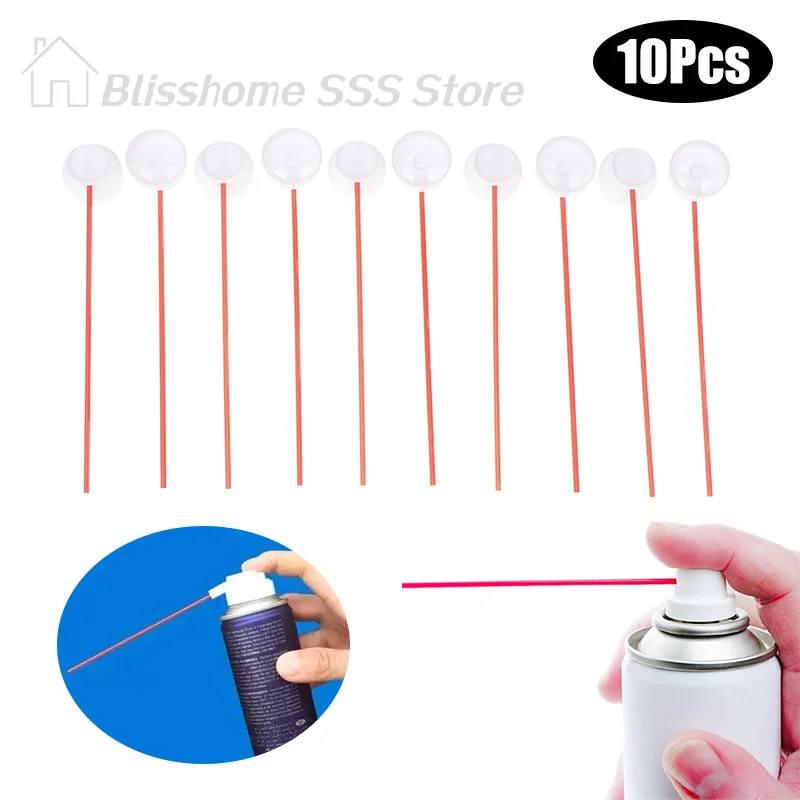 10 PCS Plastic Spray-Paint Caps Fit Female Cans,Needle Cap-Spray Can Nozzle-Spray Paint Nozzles-Spray Paint Tips Red Thin Tube