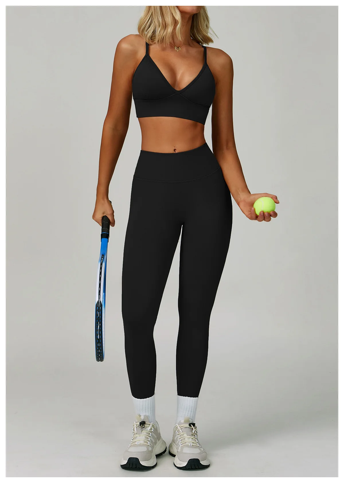 2/3PCS Seamless Sport Yoga Set Women's Breathable High Waist Fitness Sportwear Women Sports Underwear Set Gym Workout Clothes image 3