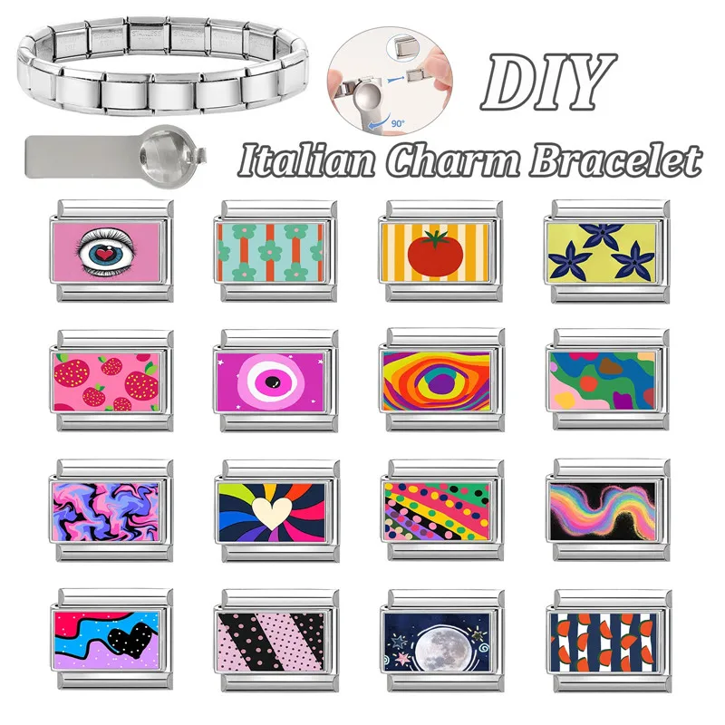 Neue schöne Haustier Katzen und Hunde italienische Charm Links passen 9MM Edelstahl Armband Frauen Männer DIY Herstellung von Schmuck – Detail 14