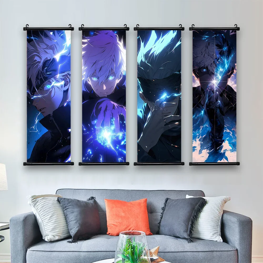 Anime Jujutsu Kaisen Character Gojo satoru Room Home Decoration Mural Gifts Hanging Scroll Print Canvas Poster Painting Picture