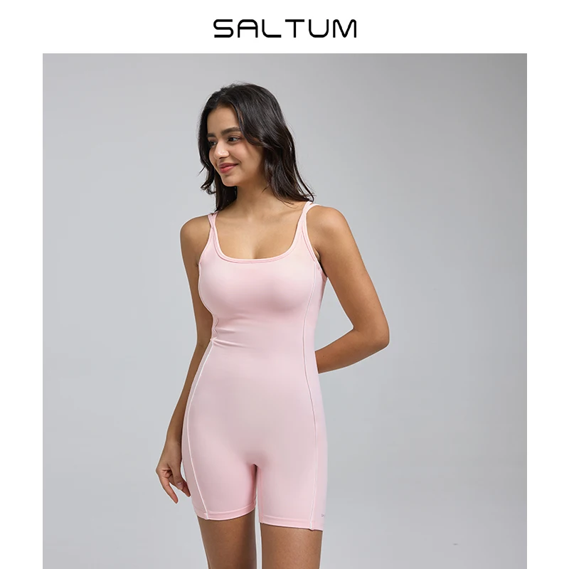 

thletic Strap Rompers Workout One Piece Sleeveless Jumpsuits Padded Bodysuit Shorts Yoga Summer Fashion Vacation Outfits Clothe